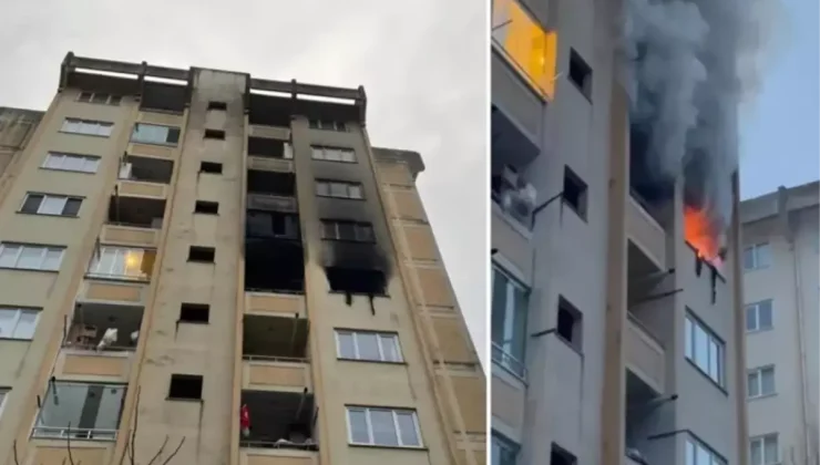 Evini ateşe verdi, babasıyla birlikte mahsur kaldı