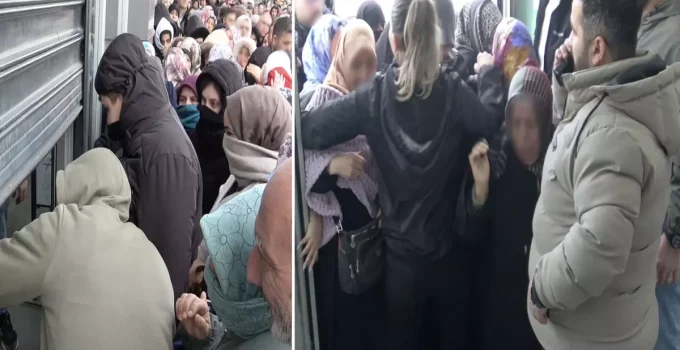 Fiyatı duyan akın etti! Dondurucu soğukta izdiham