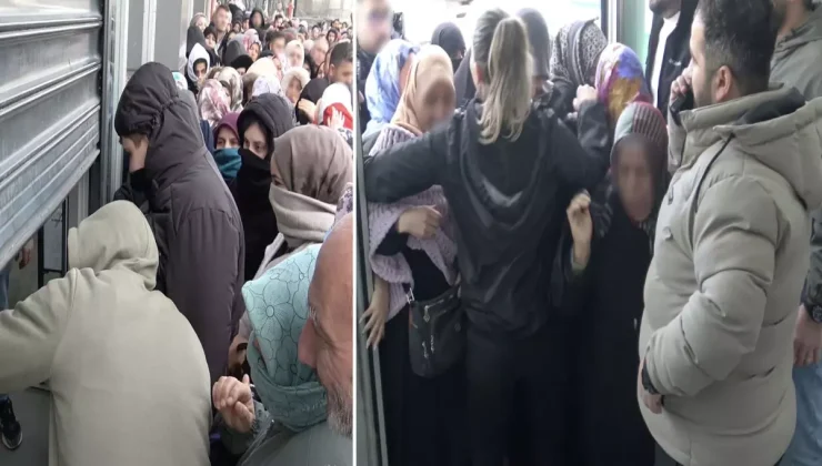 Fiyatı duyan akın etti! Dondurucu soğukta izdiham