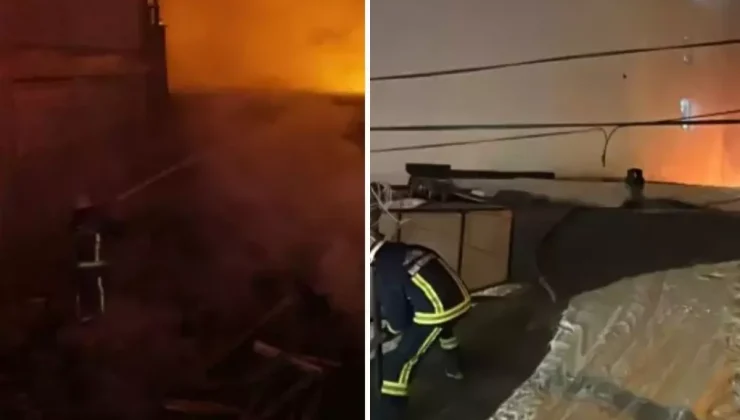 Gece yarısı korkutan yangın! Çok sayıda işyeri zarar gördü
