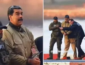 Herkes Maduro’nun helikopterden indikten sonra yaptığı hareketi konuşuyor