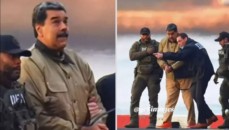 Herkes Maduro’nun helikopterden indikten sonra yaptığı hareketi konuşuyor