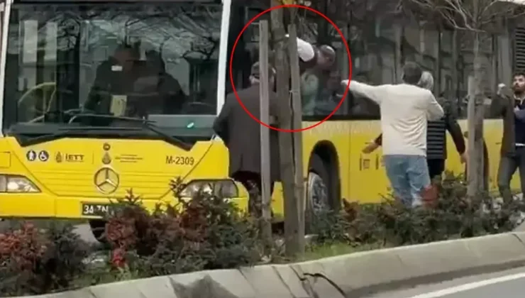 İETT şoförü otobüsü yolda bırakıp camdan atlayarak kavgaya karıştı