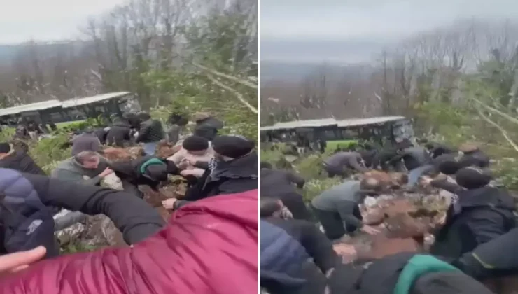 Kocaeli’nde can pazarı! Belediye otobüsü şarampole yuvarlandı, çok sayıda yaralı var