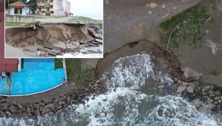 Korkutan görüntüler! Deniz bir günde 50 metre çekildi