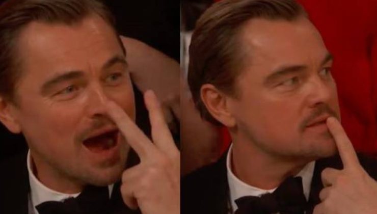 Leonardo DiCaprio taklit yaparken kameraya yakalandı