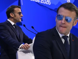 Macron Davos’ta neden güneş gözlüğü taktı? Saraydan açıklama geldi