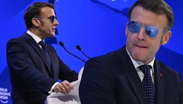Macron Davos’ta neden güneş gözlüğü taktı? Saraydan açıklama geldi