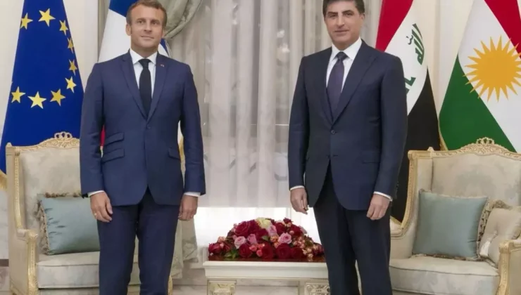 Macron ve Barzani arasında Suriye görüşmesi