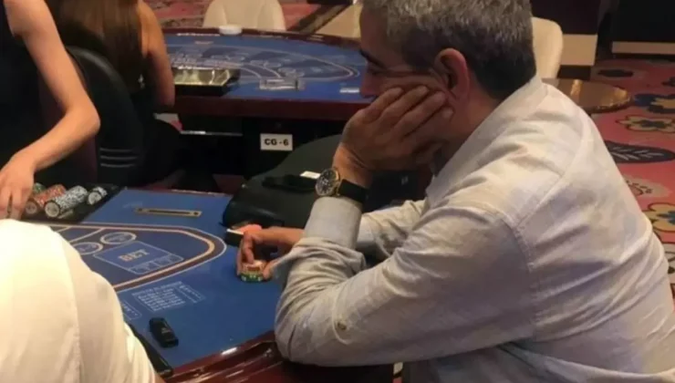 MHP Aydın İl Başkanı Haluk Alıcık kumar masasında