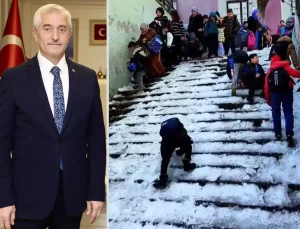 Okul merdiveni buz pistine döndü, Şahinbey Belediyesi olan bitene kayıtsız