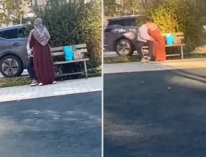 Sokak ortasında rezil görüntü! Kimseye aldırış etmediler