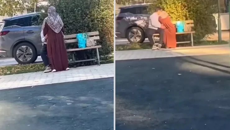 Sokak ortasında rezil görüntü! Kimseye aldırış etmediler