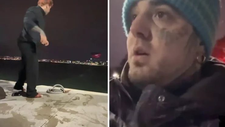 Sosyal medyada canlı yayın yaparken denize atlayan kadını kurtardı