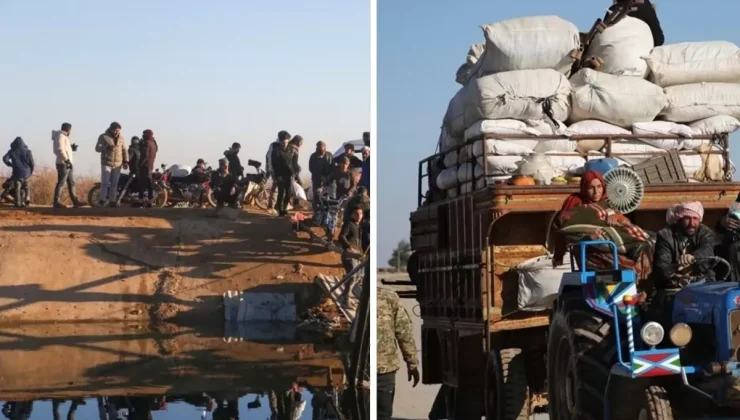 Suriye’de YPG’ye rağmen insani koridor açıldı, binlerce sivil yollara düştü