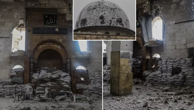 Terör örgütünün askeri karargah olarak kullandığı cami ilk kez görüntülendi