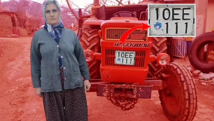 Traktörünün plakası başına bela oldu! Ceza üstüne ceza yağıyor