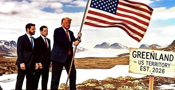 Trump’tan yeni paylaşım, Grönland’a ABD bayrağı dikti