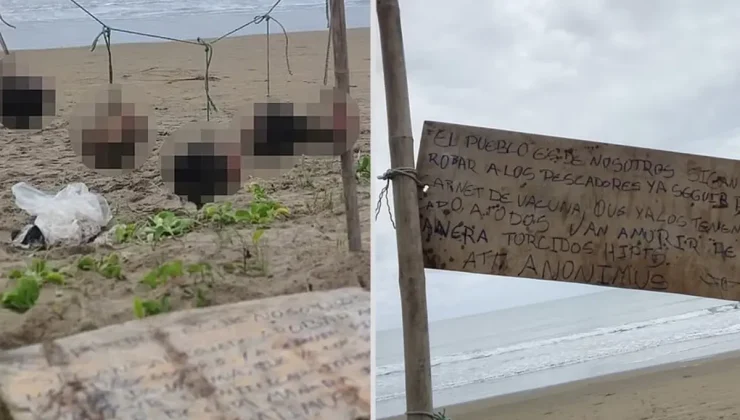 Ülkede şok etkisi yaratan görüntü: İpe asılı 5 insan kafası bulundu