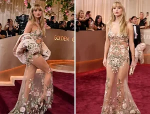 Ünlü oyuncudan ödül törenine damga vuran dekolte