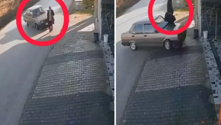 Ünye’de otomobilin çarptığı kişi havaya savruldu