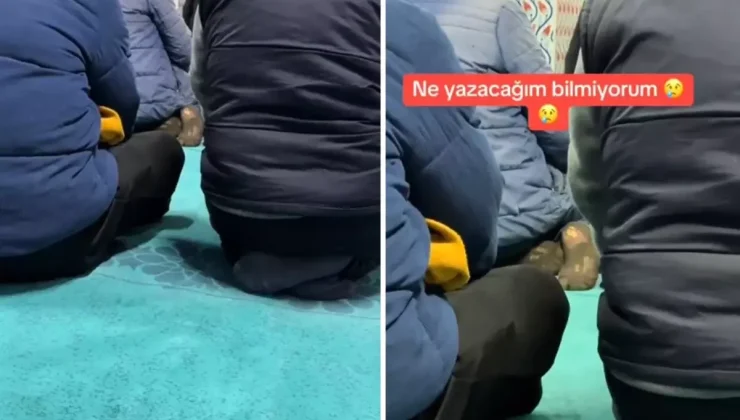 Vatandaş, camide çektiği görüntüyü "Ne yazacağımı bilmiyorum" notuyla paylaştı