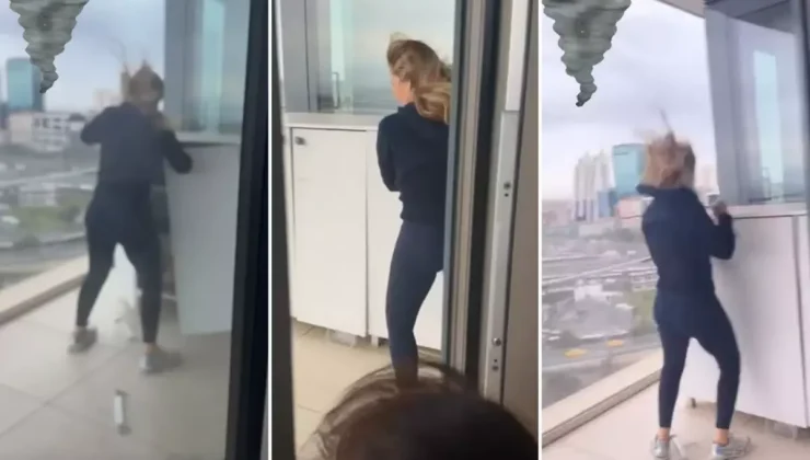 Zeynep Yılmaz korku dolu anlar yaşadı! Fırtınanın orasında böyle kaldı